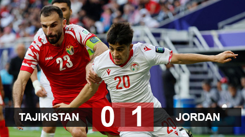 Kết quả Tajikistan 0–1 Jordan: Jordan giành vé đầu tiên vào bán kết